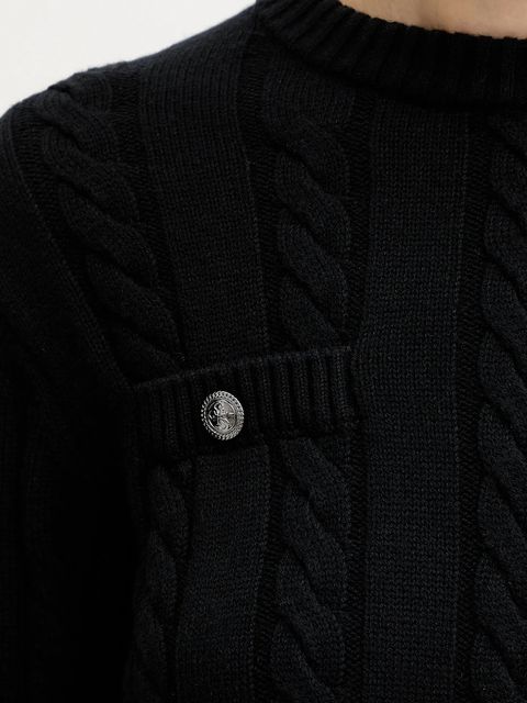 Guess sukienka z dodatkiem wełny ELSA kolor czarny mini prosta W5BK46 Z1192