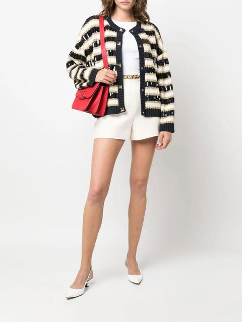 Valentino Garavani Rockstud sequinned cardigan - Neutrals - zdjęcie produktu nr 2