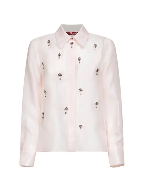 Max Mara crystal-embellished button shirt - Pink - zdjęcie produktu nr 1