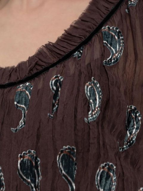 Tory Burch paisley-print midi dress - Brown