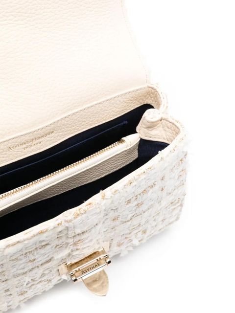 Aspinal Of London Lottie tweed shoulder bag - Neutrals