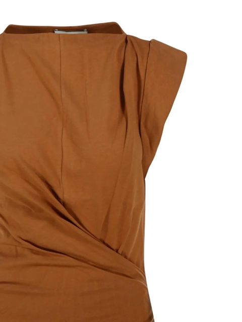 MARANT ÉTOILE Maisan draped cap-sleeve top - Brown - zdjęcie produktu nr 1