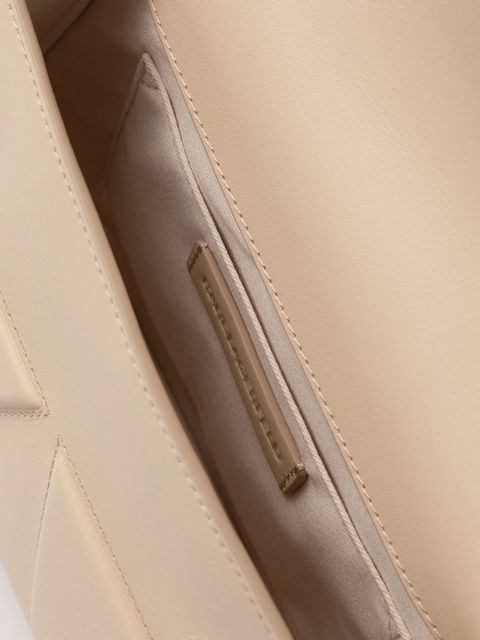 Karl Lagerfeld torebka skórzana kolor beżowy A1W30155