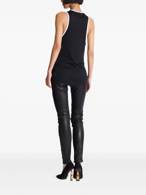Balmain graphic-print tank topi - Black