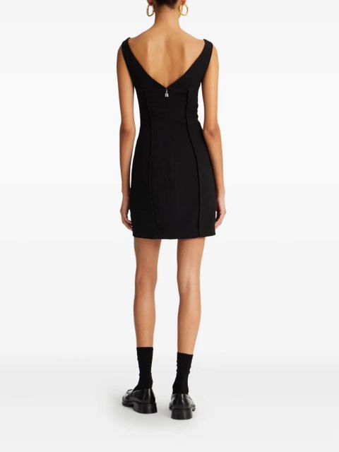 ROTATE BIRGER CHRISTENSEN rose-buttoned mini dress - Black