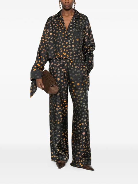 Nanushka tie-cuff cropped shirt - Black - zdjęcie produktu nr 2