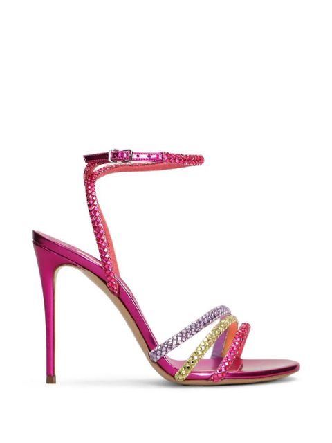Casadei 140 Andromeda crystal-embellished heeled sandals - Pink - zdjęcie produktu nr 1