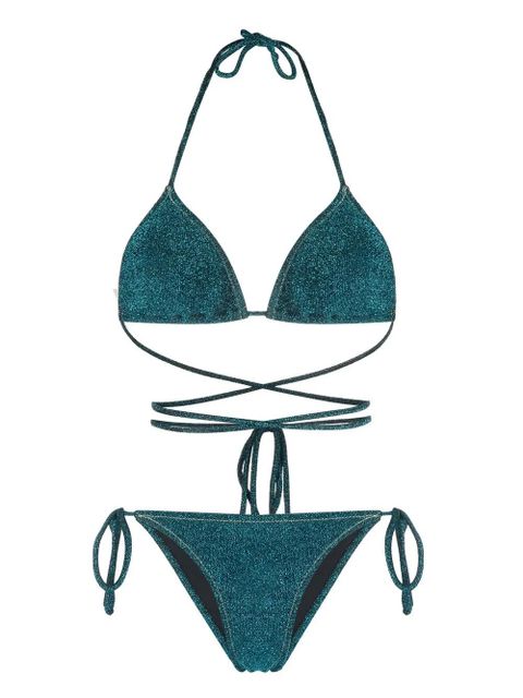 Reina Olga Miami lurex triangle bikini - Blue - zdjęcie produktu nr 1