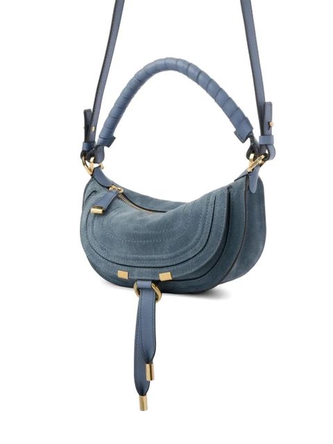 Chloé Mini Marcie suede shoulder bag - Blue