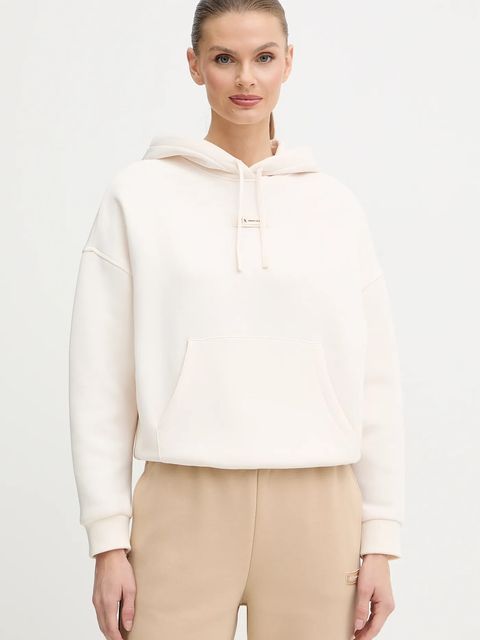 Armani Exchange bluza damska kolor beżowy z kapturem gładka XW000745 AF16134 - zdjęcie produktu nr 1