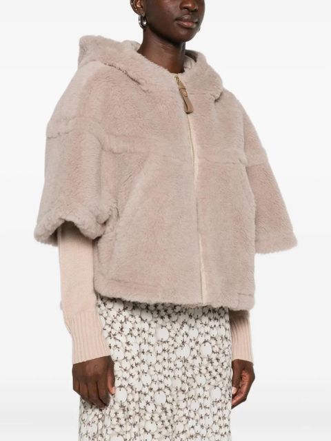 Max Mara hooded zip-front jacket - Neutrals
