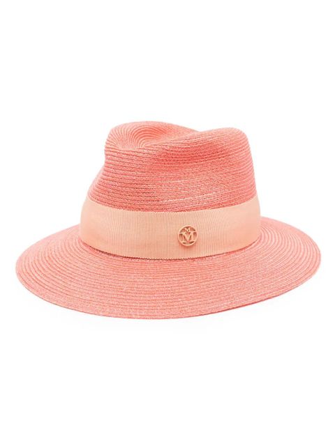 Maison Michel Henrietta interwoven fedora hat - Orange - zdjęcie produktu nr 1