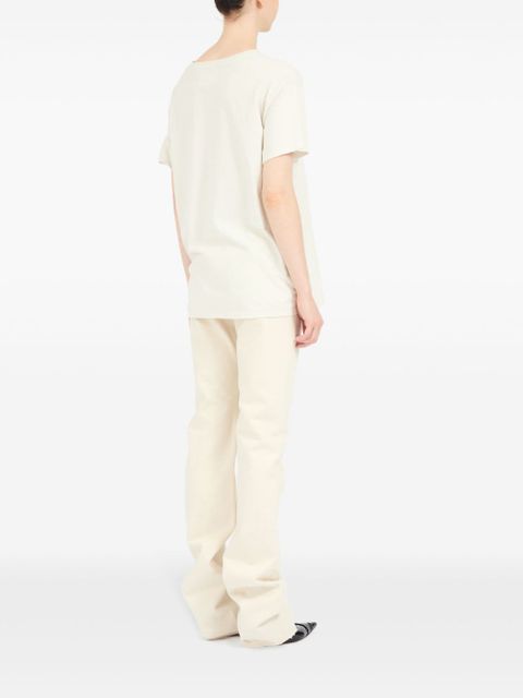 Maison Margiela logo-print cotton T-shirt - Neutrals