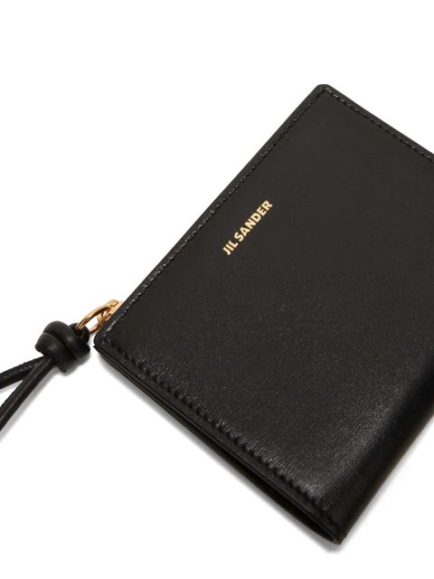 Jil Sander small bi-fold leather purse - Black