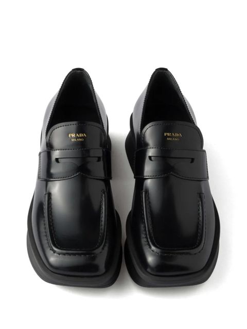 Prada leather loafers - Black