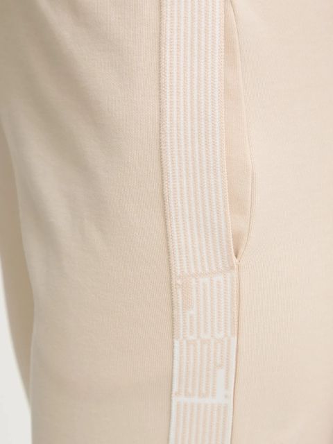 Joop! spodnie dresowe damskie kolor beżowy z aplikacją 30100028