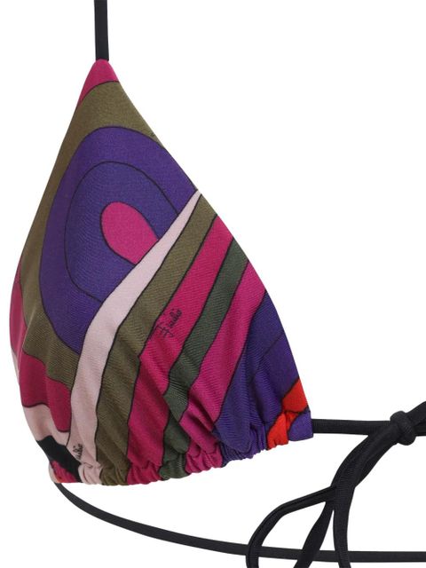 PUCCI abstract-print triangle bikini top - Green