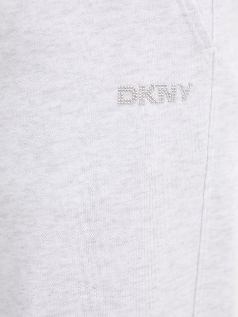 Dkny spodnie dresowe damskie kolor szary melanżowe DP5P3601
