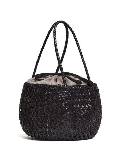 DRAGON DIFFUSION Juventus woven leather bucket bag - Black