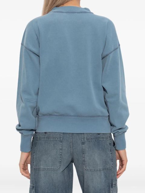 MARANT ÉTOILE logo-print cotton-blend sweatshirt - Blue