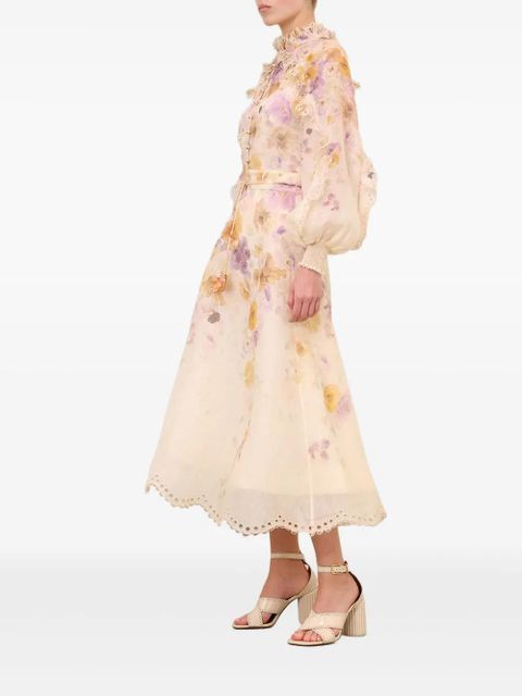 ZIMMERMANN Memento ruffled floral-print blouse - Neutrals