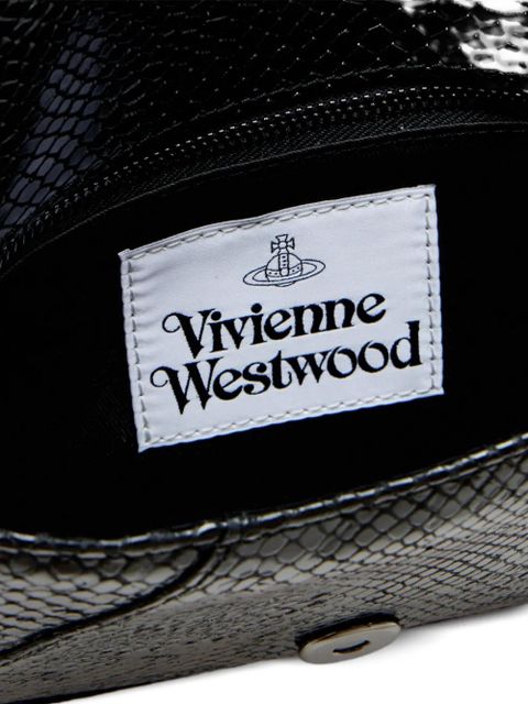 Vivienne Westwood Orb leather clutch bag - Black