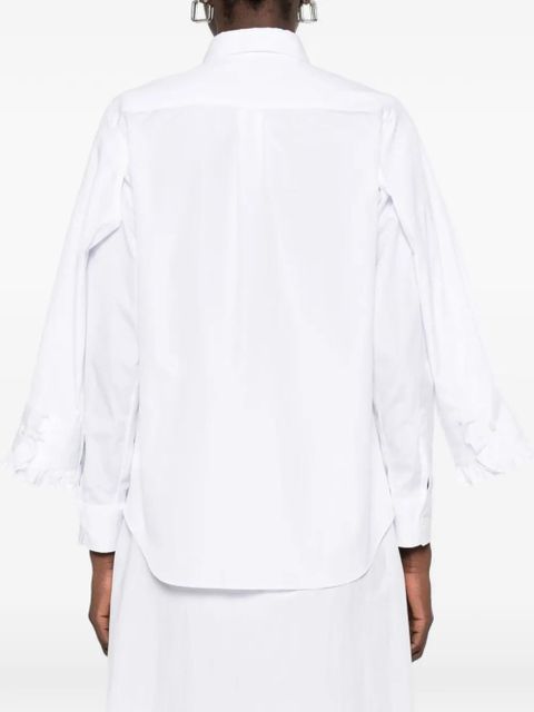 Comme Des Garçons ruffled cotton shirt - White