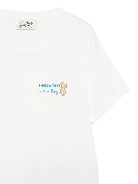 MC2 Saint Barth Emilie W embroidered-detail T-shirt - White