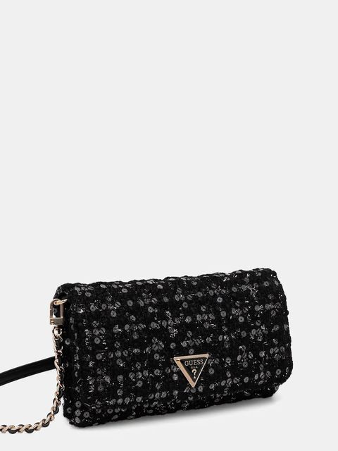 Guess torebka z wełną GIULLY kolor czarny HWBB87 48750