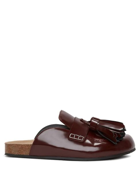 JW Anderson tassel-detail slip-on leather loafers - Red - zdjęcie produktu nr 1