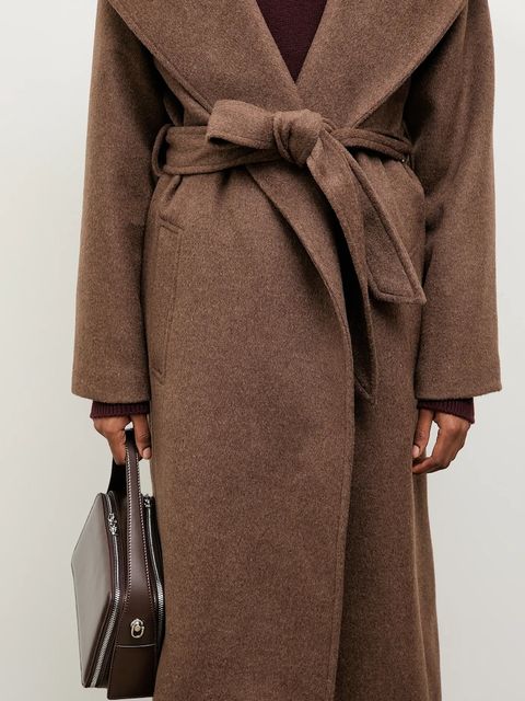 Answear.LAB płaszcz wełniany kolor brązowy