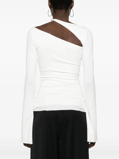 MANURÍ Sandy cut out-detail blouse - White