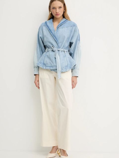 Morgan kardigan bawełniany damski kolor beżowy lekki MLOU - zdjęcie produktu nr 2