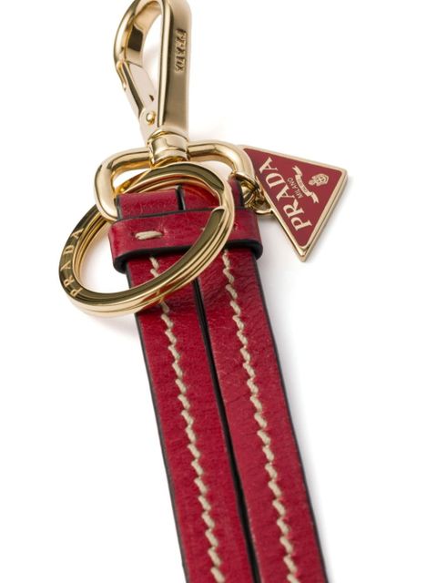 Prada leather bag charm and keychain - Red - zdjęcie produktu nr 2