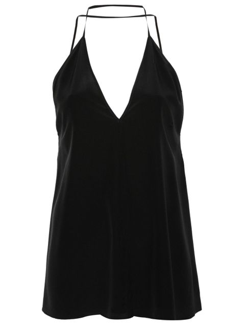 TOTEME V-neck spaghetti-straps top - Black - zdjęcie produktu nr 1