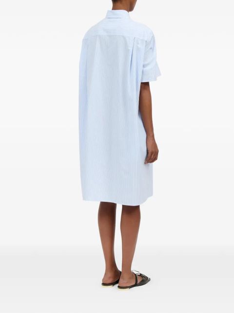 MM6 Maison Margiela short-sleeve striped shirt mini dress - Blue