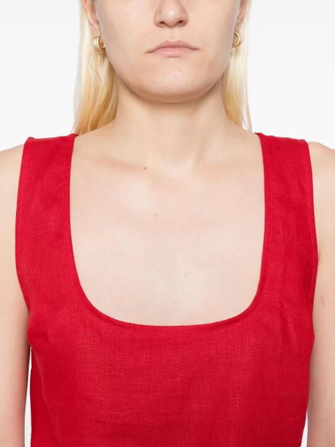 Reformation Kylie linen top - Red