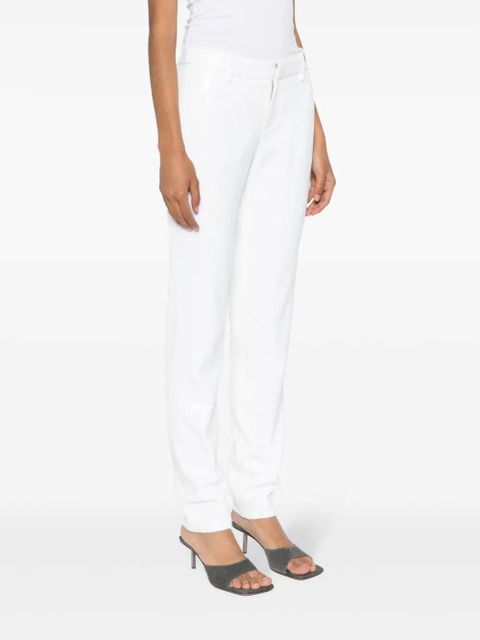 Zadig&Voltaire Prune sequin-design slim trousers - White