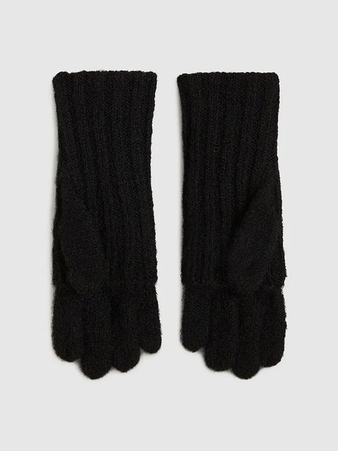 Karl Lagerfeld rękawiczki IKON damskie kolor czarny A4W33054 - zdjęcie produktu nr 2