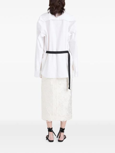 Proenza Schouler Dalma floral-jacquard skirt - White