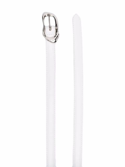 Alexander McQueen buckle leather belt - White - zdjęcie produktu nr 2