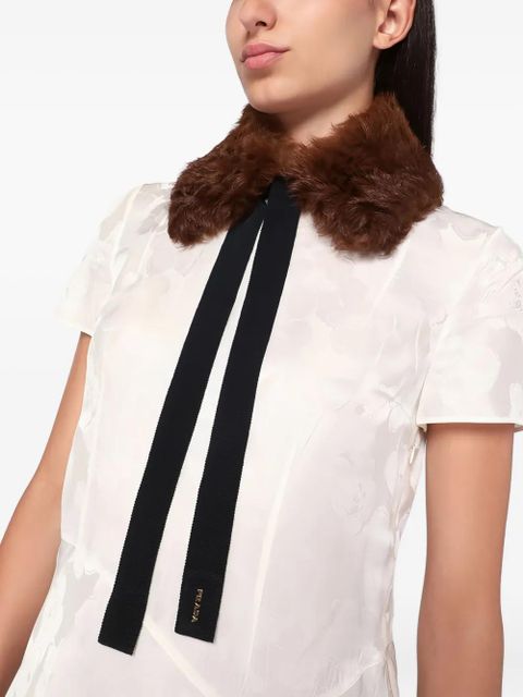 Prada shearling scarf - Brown