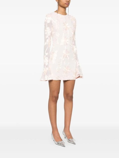 ROTATE BIRGER CHRISTENSEN floral-mesh mini dress - Pink