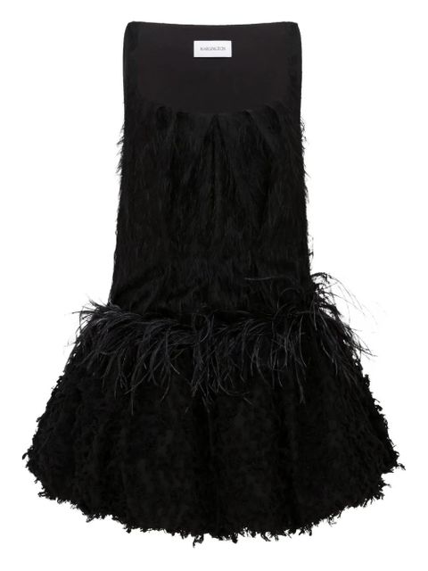 16Arlington Lasa feather-embellished mini dress - Black - zdjęcie produktu nr 1