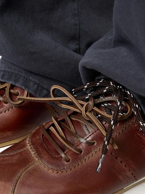 Miu Miu Plume leather sneakers - Brown