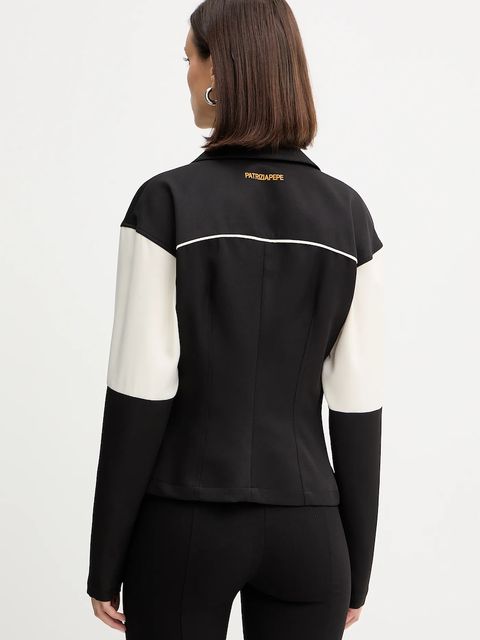 Patrizia Pepe bluza damskie kolor czarny z aplikacją 2M4508 A664