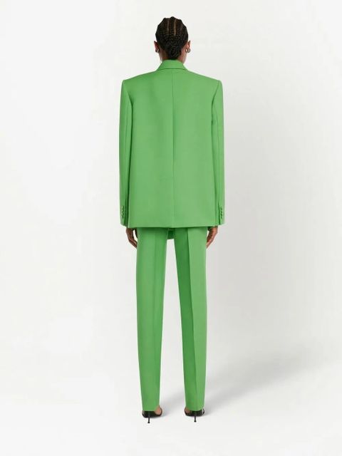 Alexander McQueen double-breasted drop hem blazer - Green