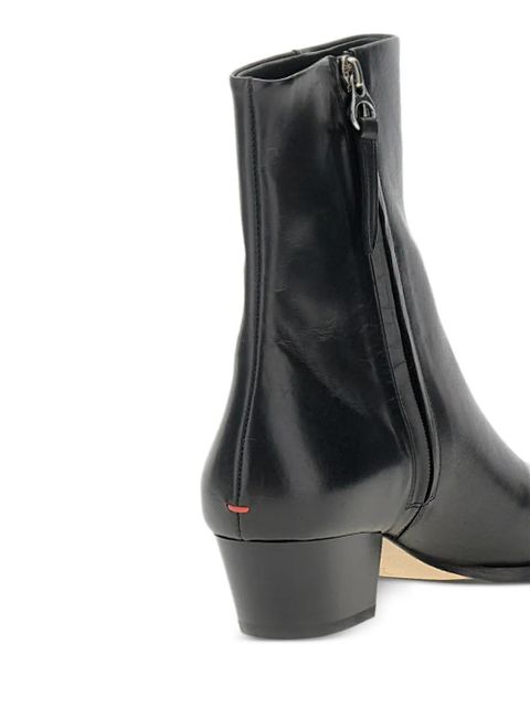 Aeyde zip-detail pointed-toe boots - Black