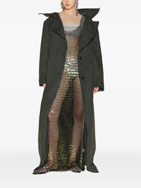 The Attico large-collar button-fastening coat - Green - zdjęcie produktu nr 2