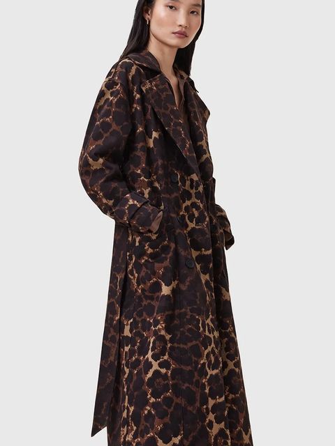 AllSaints płaszcz bawełniany ABEL kolor brązowy W035OC - zdjęcie produktu nr 2